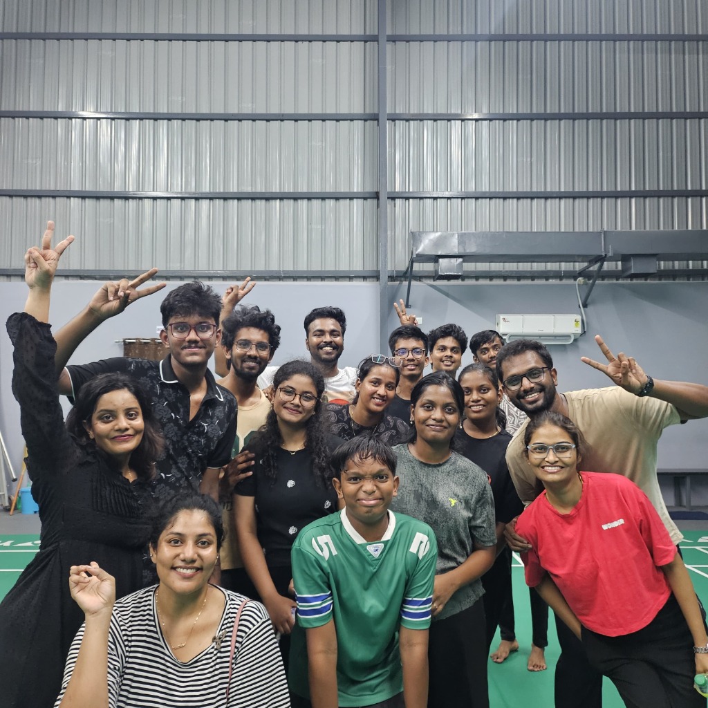 Students and young adults gathered at a Rooted sports evening